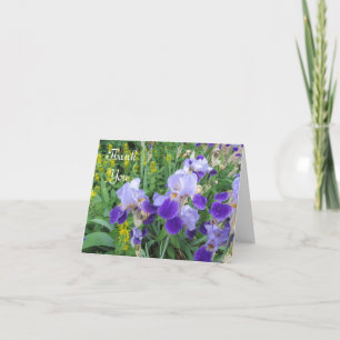 Purple Irises Thank You Card