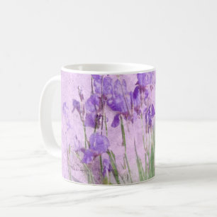 Purple Irises Watercolor - Coffee Mug