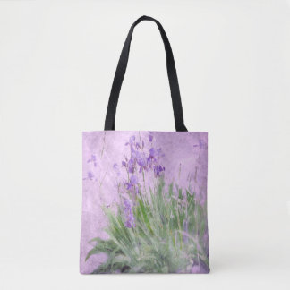 Purple Irises Watercolor - Tote Bag