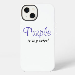 Purple Is My Colour Cute Girly Quote iPhone 13 Case