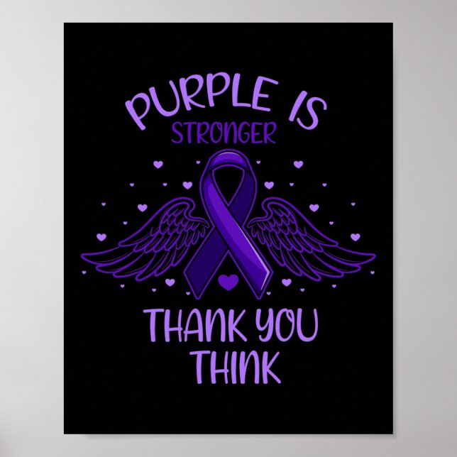 Purple Is Stronger Than You Think I Pancreatic Can Poster (Front)
