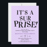 Purple It's a Surprise 50th Birthday Invitation<br><div class="desc">Fun It's a Surprise Purple 50th Birthday Invitation
Your guests will know that this will be a special party by just looking at this invitation!</div>
