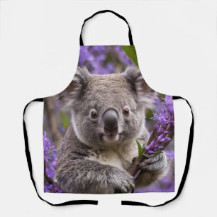 Purple Jacaranda Koala Bear, Apron