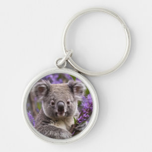 Purple Jacaranda Koala Bear, Key Ring