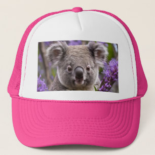 Purple Jacaranda Koala Bear, Trucker Hat