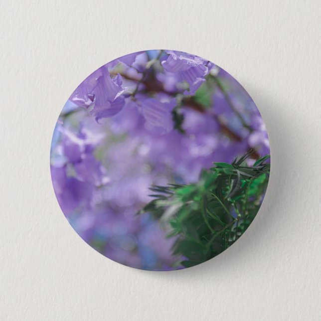 Purple Jacaranda Tree Flowers 6 Cm Round Badge (Front)