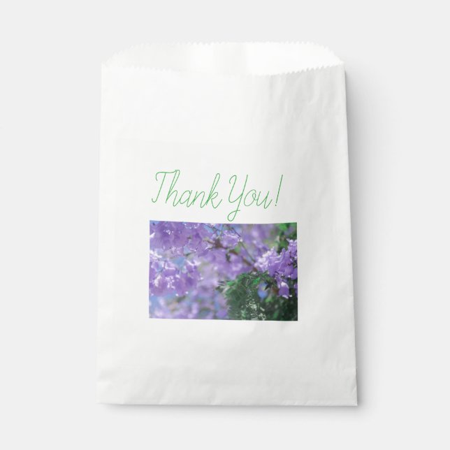 Purple Jacaranda Tree Flowers Favour Bags (Front)