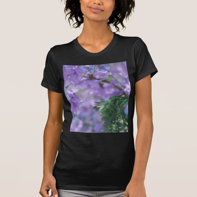 Purple Jacaranda Tree Flowers T-Shirt (Front)