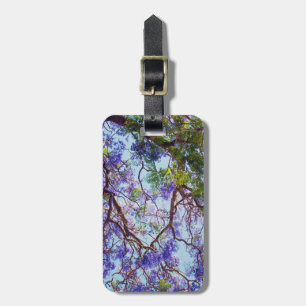 Purple Jacaranda Tree Oil Paint, Luggage Tag