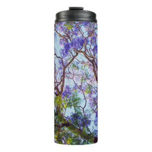 Purple Jacaranda Tree Oil Painting, Thermal Tumbler