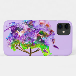 Purple jacaranda tree watercolor fine art Case-Mate iPhone case