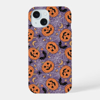 Purple Jack-O-Lantern Halloween Pattern