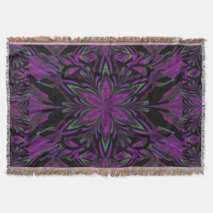Purple Jasmine Throw Blanket