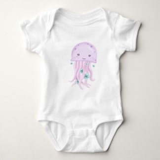 Purple jellyfish baby bodysuit
