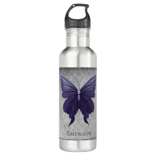Purple Jewelled Butterfly 710 Ml Water Bottle