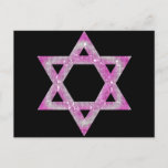 Purple Jewelled Star of David Design Postcard<br><div class="desc">a pretty Star of David in a pink/purplish jewelled design... .{graphic by MarloDeeDesigns.com}</div>