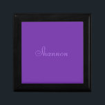 Purple Jewellery Box<br><div class="desc">"BUY NOW" This jewellery box has a purple coloured top. Customise with a name or date. Choose your box size and frame colour. Purchase my purple jewellery box today.</div>