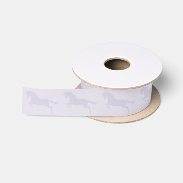Purple Jumping Unicorn Satin Ribbon (Spool)