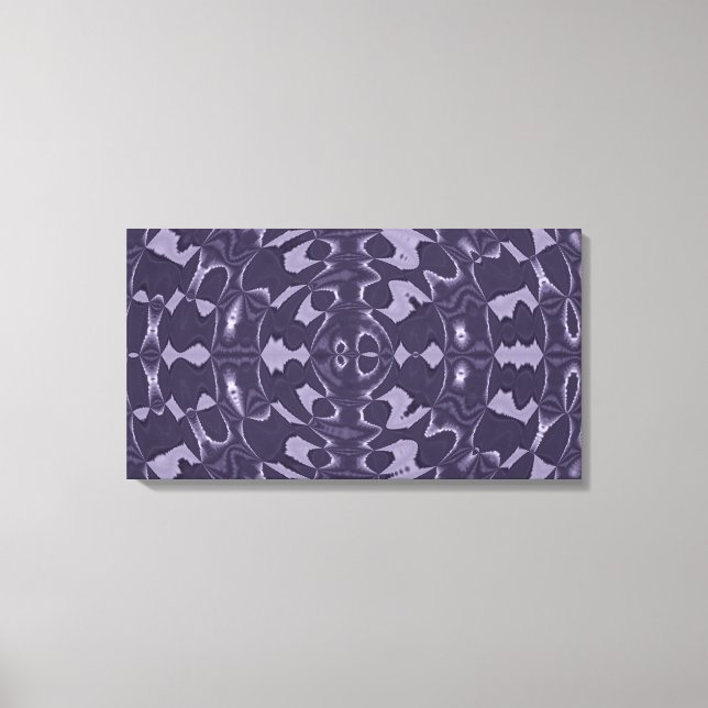 Purple Kaleidoscope Abstract Pattern Art Canvas Print (Front)