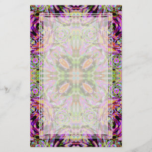 Purple Kaleidoscope Blank Stationery