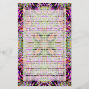 Purple Kaleidoscope Lined Stationery