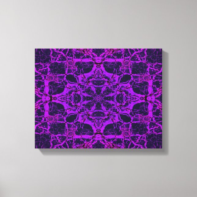 Purple kaleidoscope pattern canvas print (Front)