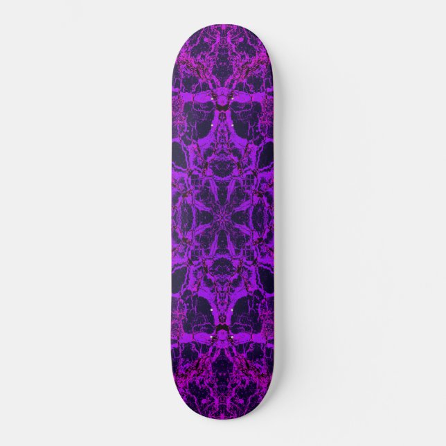 Purple kaleidoscope pattern skateboard (Front)