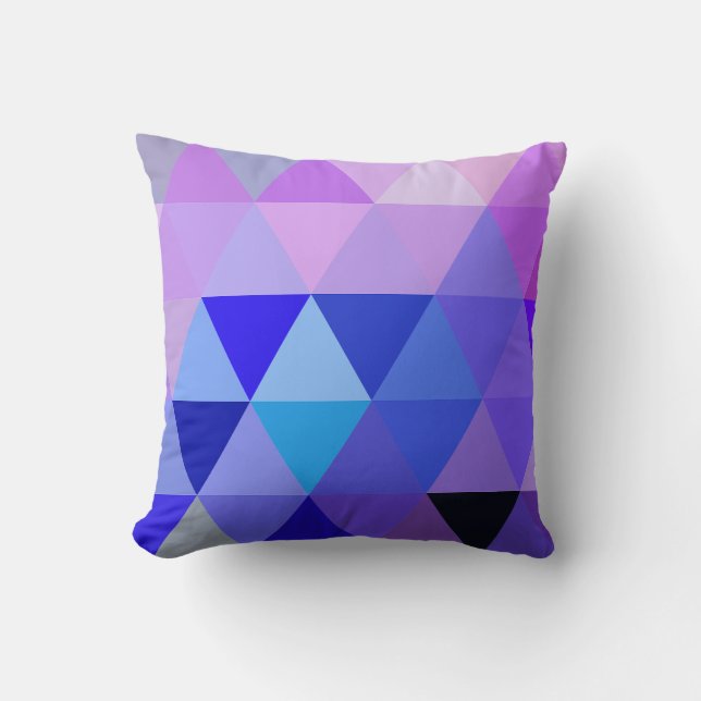 Purple Kaleidoscope Throw Pillow (Front)