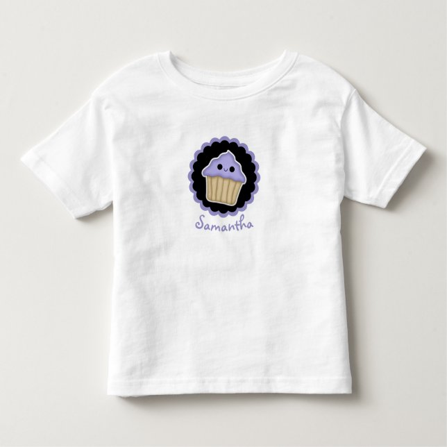 Purple Kawaii Cupcake Toddler Shirt (Front)