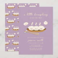 Purple Kawaii Stream Bao Dumpling Baby Shower