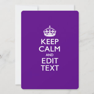 Purple Keep Calm And Have Your Text Easily