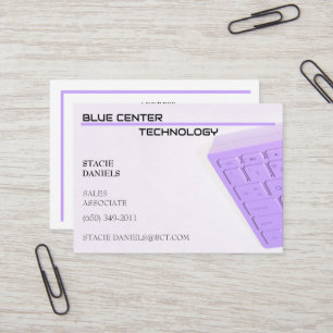   Purple  Keyboard Information Technology Business Card