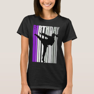 Purple Kid Karate Birthday Colourful Training Trai T-Shirt