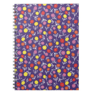 Purple Kids Floral Ditsy pattern Notebook