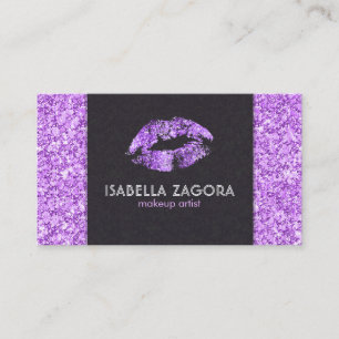 Purple Kiss & Purple Glitter Business Card