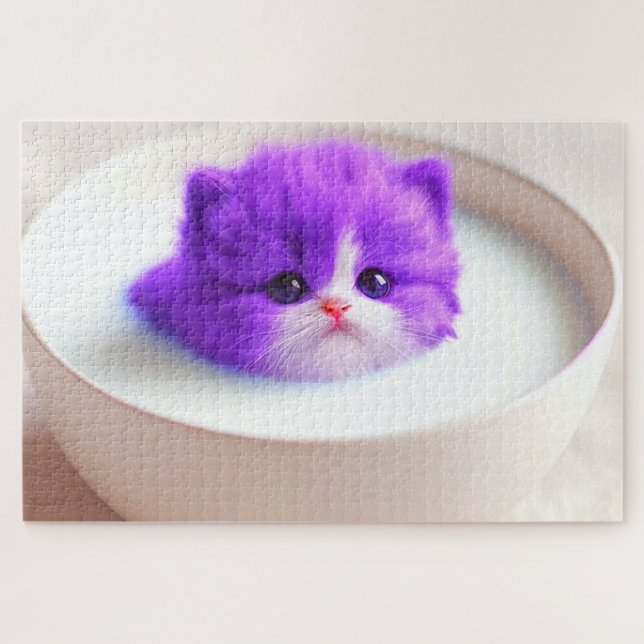 Purple Kitten Jigsaw Puzzle (Horizontal)