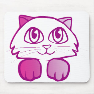 Purple Kitty Mouse Pad