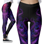 Purple Kraken Tentacles Ocean Sea Monster Octopus Leggings<br><div class="desc">Gothic Purple Kraken Sea Monster Leggings | Trendy Purple Tentacles | Statement Leggings. Dive into daring fashion with these Gothic Purple Kraken Sea Monster Leggings featuring long, trendy purple tentacles. Ideal for making a bold statement, these black leggings showcase a massive octopus, one on each hip. Embrace your unique style...</div>