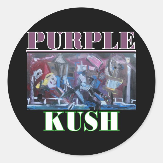 PURPLE KUSH CLASSIC ROUND STICKER (Front)