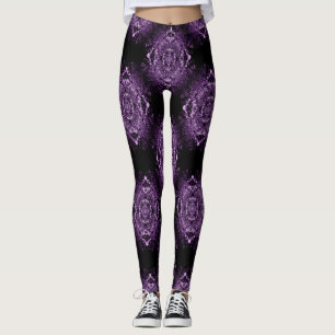 Purple Lace Leggings