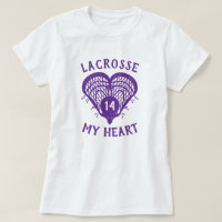 Purple Lacrosse My Heart T-Shirt