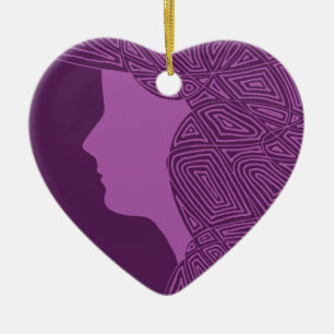 Purple Lady Ceramic Tree Decoration