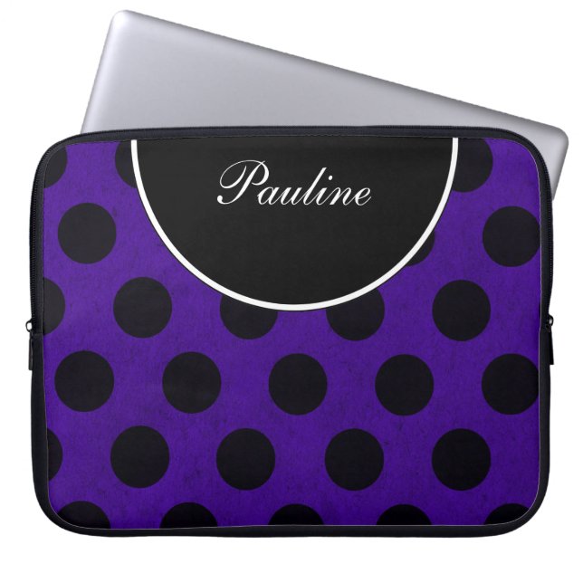Purple Laptop Monogram Sleeves (Front)