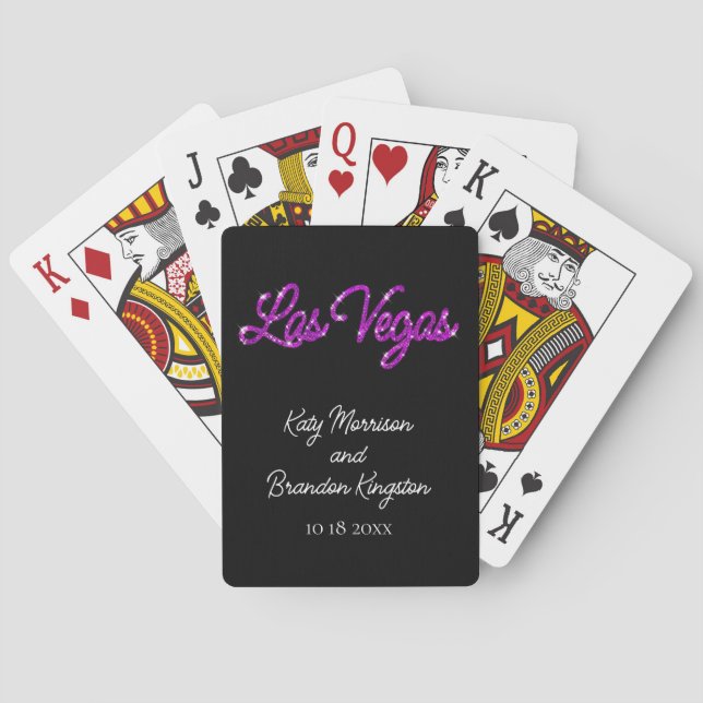 Purple Las Vegas Sparkles Playing Cards (Back)