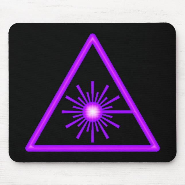 Purple Laser Symbol Mousepad (Front)
