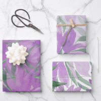 Purple Lavander Watercolor Elegant Floral