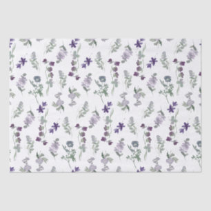 Purple Lavendar Floral Small Business Packaging Tissue Paper