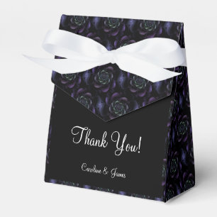 Purple Lavender Black Teal Floral Favour Box