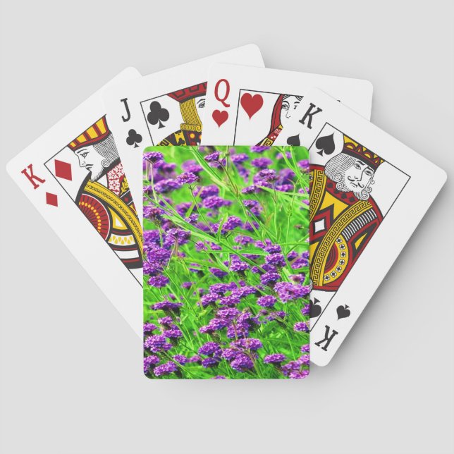 Purple_Lavender_Blooms,_ Playing Cards (Back)