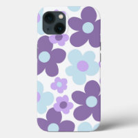 Purple Lavender Blue Daisies Retro Dream #1 #retro